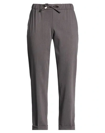 Teleria Zed Woman Pants Gunmetal Size 32 Polyester, Viscose, Elastane In Gray