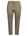 Teleria Zed Woman Pants Military Green Size 32 Lyocell, Cotton, Lycra, Elastane In Green