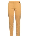Teleria Zed Woman Pants Mustard Size 28 Cotton, Modal, Elastane In Yellow