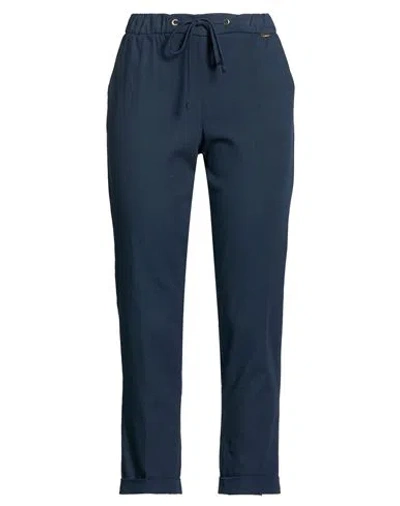 Teleria Zed Woman Pants Navy Size 25 Cotton, Elastane In Blue