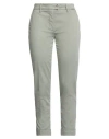 Teleria Zed Woman Pants Sage Green Size 32 Cotton, Elastane In Sage Green