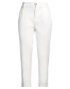 Teleria Zed Woman Pants White Size 27 Lyocell, Cotton, Lycra, Elastane