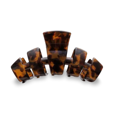 Teleties Classic Large Claw Hair Clip - Tortoise In Brown