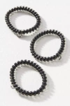 Teleties Coil Hair Ties, Set Of 3 In Black