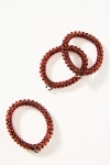 Teleties Coil Hair Ties, Set Of 3 In Brown