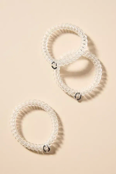 Teleties Coil Hair Ties, Set Of 3 In Clear