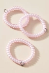 Teleties Coil Hair Ties, Set Of 3 In Pink