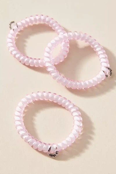 Teleties Coil Hair Ties, Set Of 3 In Pink