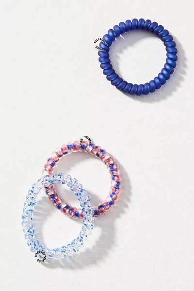 Teleties Fourth Of July Mixed Coil Hair Ties, Set Of 3 In Multi