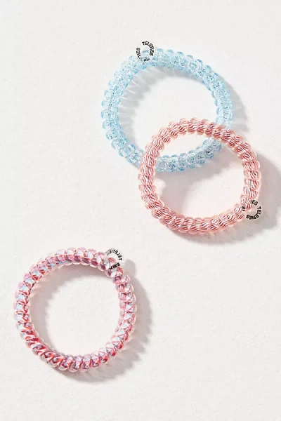 Teleties Fourth Of July Mixed Coil Hair Ties, Set Of 3 In Multi