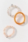 Teleties Halloween Coil Hair Ties, Set Of 3 In Orange