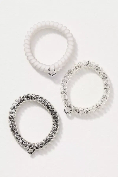 Teleties Halloween Coil Hair Ties, Set Of 3 In White