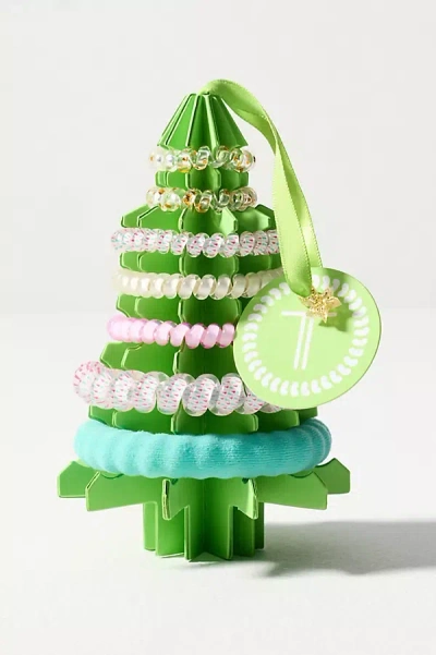 Teleties Holiday Ornament Mixed Coil Hair Ties, Set Of 6 In Multi