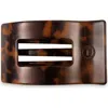 Teleties Large Flat Rectangle Hair Clip In Brown