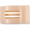 Teleties Large Flat Rectangle Hair Clip In Neutral