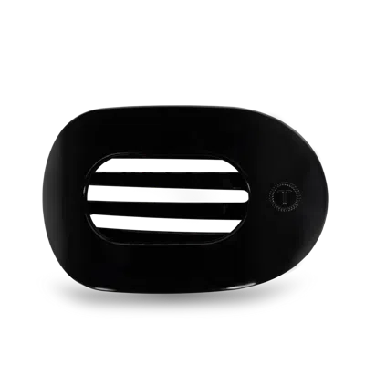 Teleties Large Flat Round Hair Clip - Jet Black