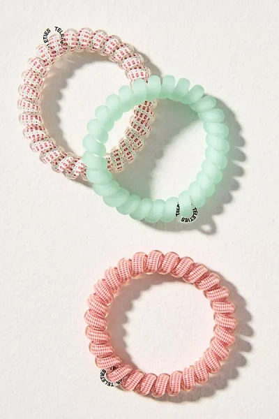 Teleties Large Spring Coil Hair Ties, Set Of 3 In Multi