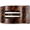 Teleties Medium Flat Rectangle Hair Clip In Brown
