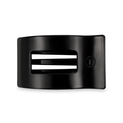 Teleties Medium Flat Rectangle Hair Clip - Jet Black