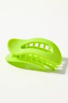Teleties Medium Flat Round Hair Claw Clip In Green