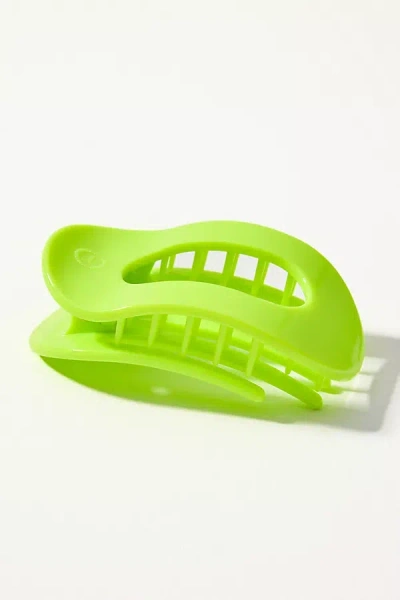 Teleties Medium Flat Round Hair Claw Clip In Yellow