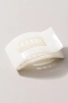 Teleties Medium Rectangle Hair Claw Clip In White