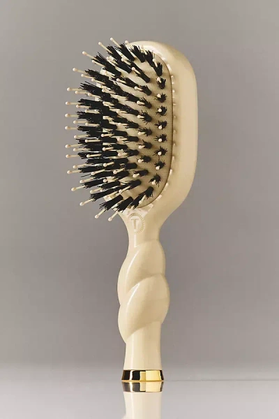 Teleties Mini Boar Bristle Hair Brush In Yellow
