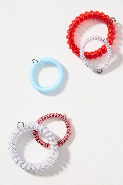 Teleties Oh My Stars! Mixed Coil Hair Ties, Set Of 5 In Multi