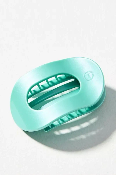 Teleties Round Flat Hair Clip In Green