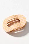 Teleties Round Flat Hair Clip In Yellow