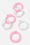 Teleties Small Coil Hair Ties, Set Of 6 In Multi