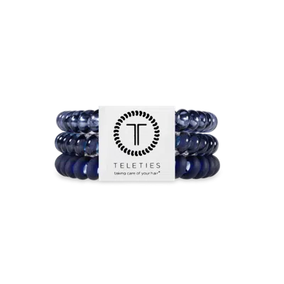 Teleties Small Hair Ties - Nightfall Navy In Blue
