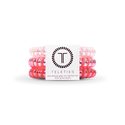 Teleties Small Hair Ties - Think Pink