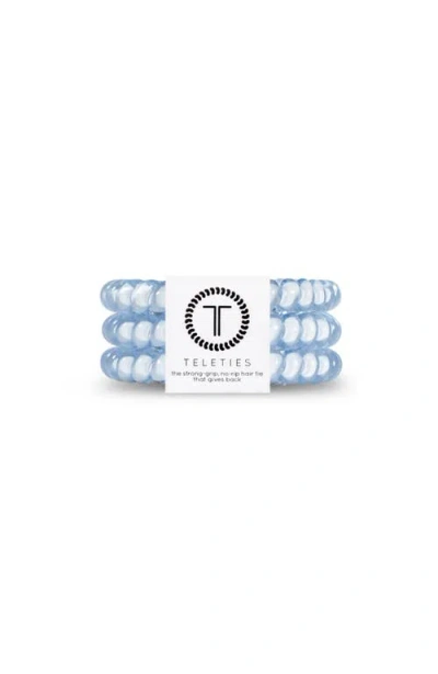 Teleties Small Hair Ties In Washed Denim