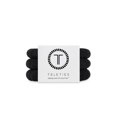 Teleties Small Nylon Hair Ties - Jet Black