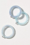 Teleties Small Spring Coil Hair Ties, Set Of 3 In Blue