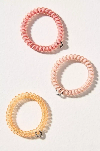 Teleties Small Spring Coil Hair Ties, Set Of 3 In Orange