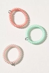 Teleties Small Spring Coil Hair Ties, Set Of 3 In Multi