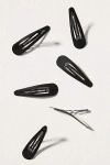 Teleties Snap Clips, Set Of 6 In Black