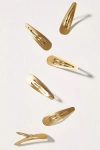 Teleties Snap Clips, Set Of 6 In Gold