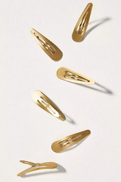 Teleties Snap Clips, Set Of 6 In Gold