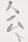 Teleties Snap Clips, Set Of 6 In Metallic