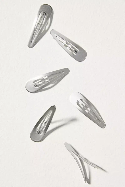 Teleties Snap Clips, Set Of 6 In Metallic