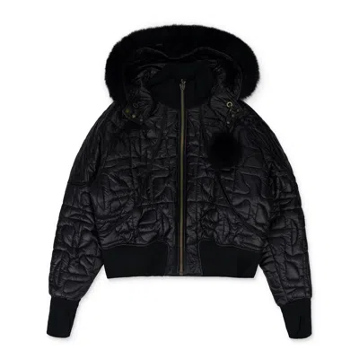 Telfar Black Dm Quilted Bomber Down Jacket