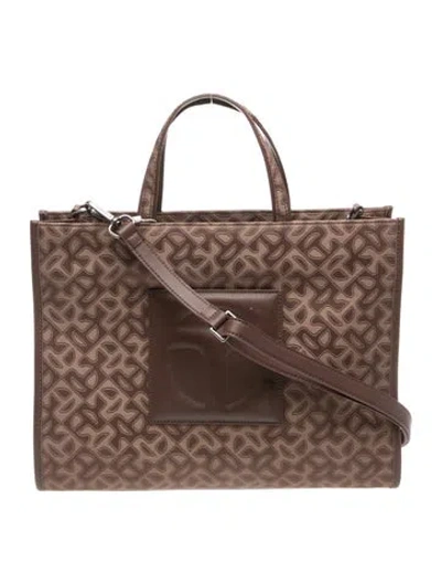 Pre-owned Telfar Canvas Messenger Bag W/ Tags In Brown