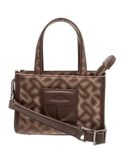 Pre-owned Telfar Canvas Shoulder Bag Small In Brown