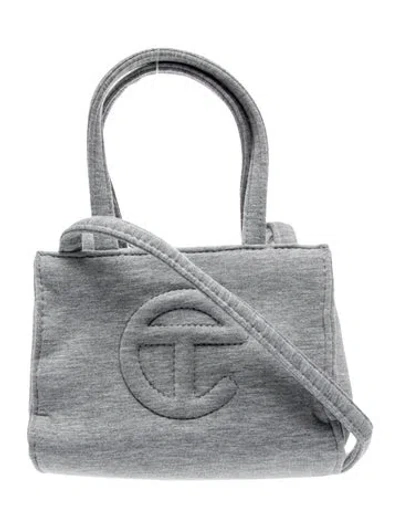 Pre-owned Telfar Canvas Top Handle Bag W/ Tags In Gray