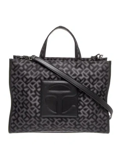 Pre-owned Telfar Canvas Tote In Black