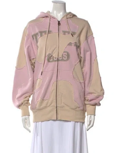 Pre-owned Telfar Colorblock Pattern Crew Neck Hoodie In Neutral