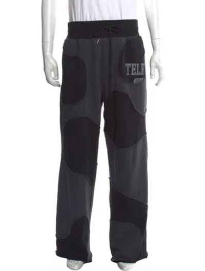 Pre-owned Telfar Colorblock Pattern Joggers In Black